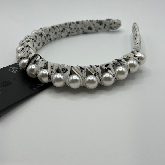 Inc International Concepts Imitation Pearl Headband in Floral-Print NWT MSRP $35 - Picture 2 of 6